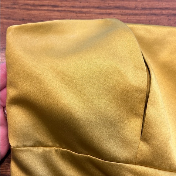 Bari Jay Mini Formal Strapless Dress Homecoming Prom Winter Dress Holiday Gold - Picture 4 of 8